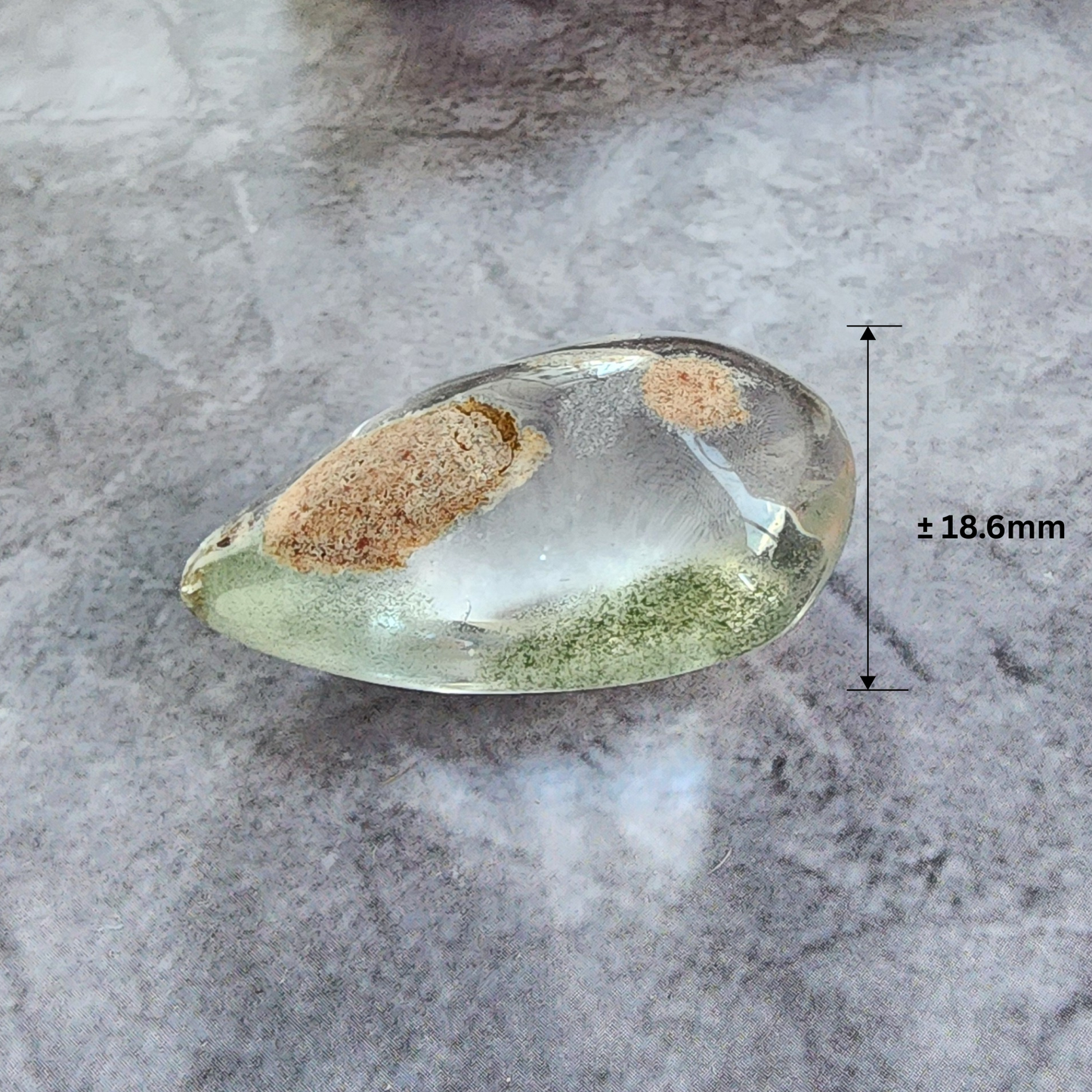 Natural Phantom Quartz Pendant | Clear Ghost Crystal with Natural Inclusions | Loket Kristal Phantom Asli untuk Kalung & DIY