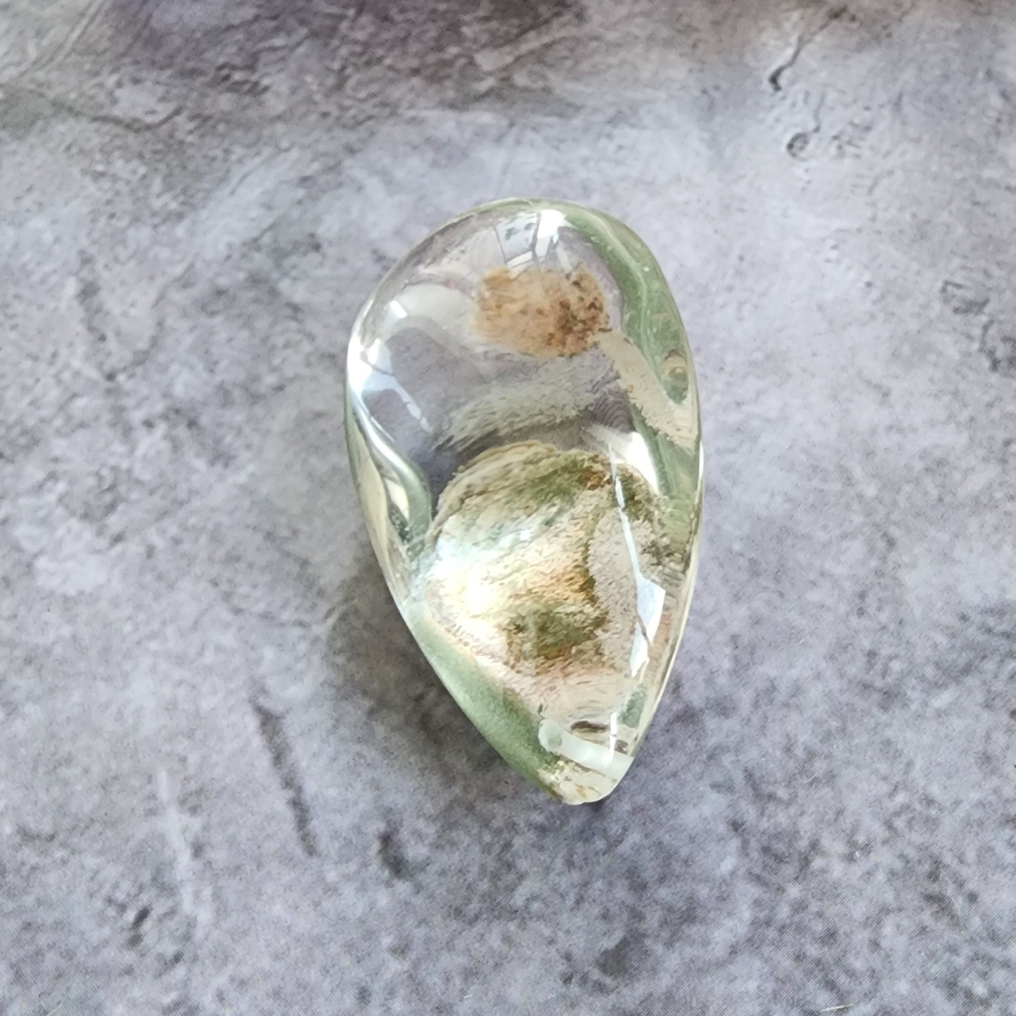Natural Phantom Quartz Pendant | Clear Ghost Crystal with Natural Inclusions | Loket Kristal Phantom Asli untuk Kalung & DIY