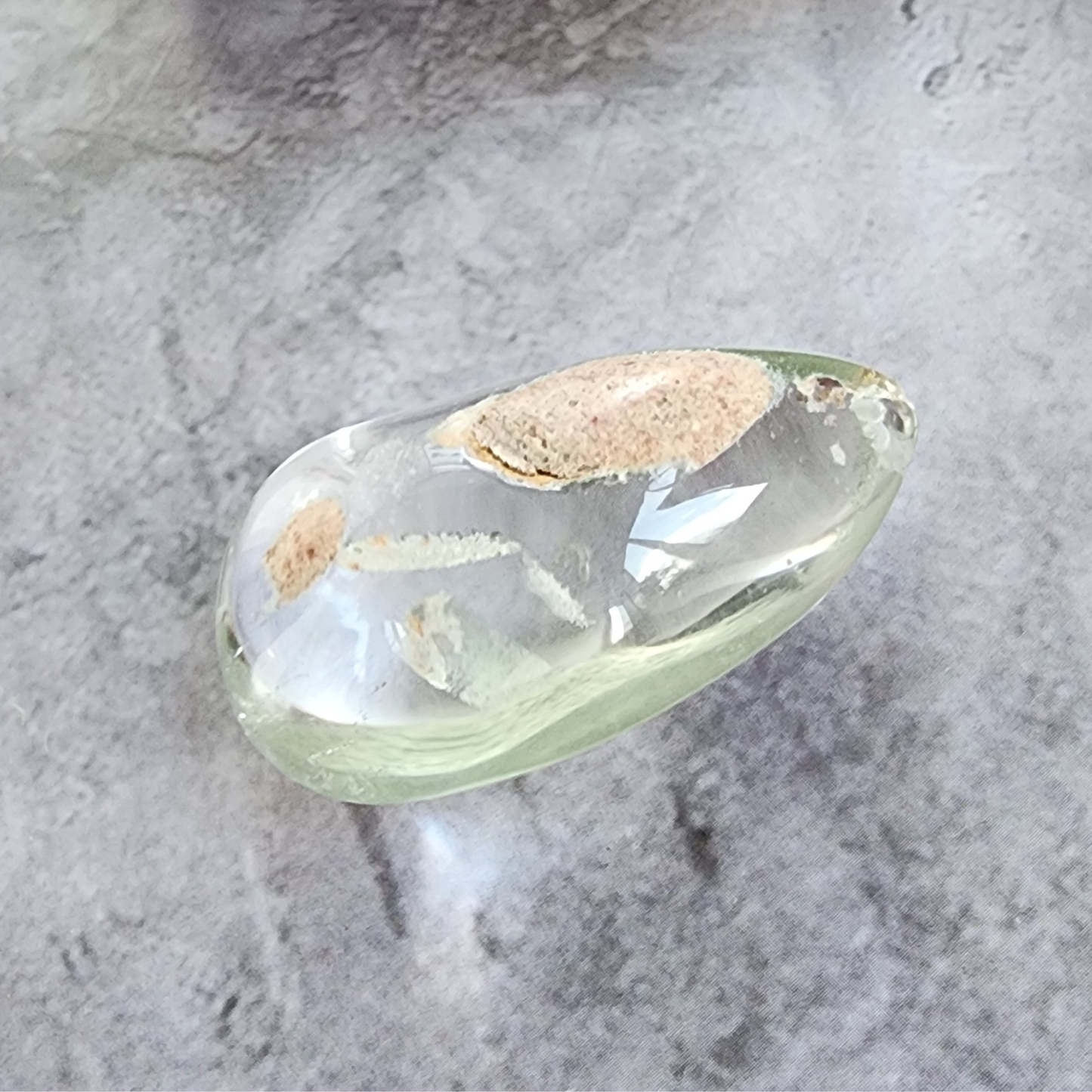 Natural Phantom Quartz Pendant | Clear Ghost Crystal with Natural Inclusions | Loket Kristal Phantom Asli untuk Kalung & DIY