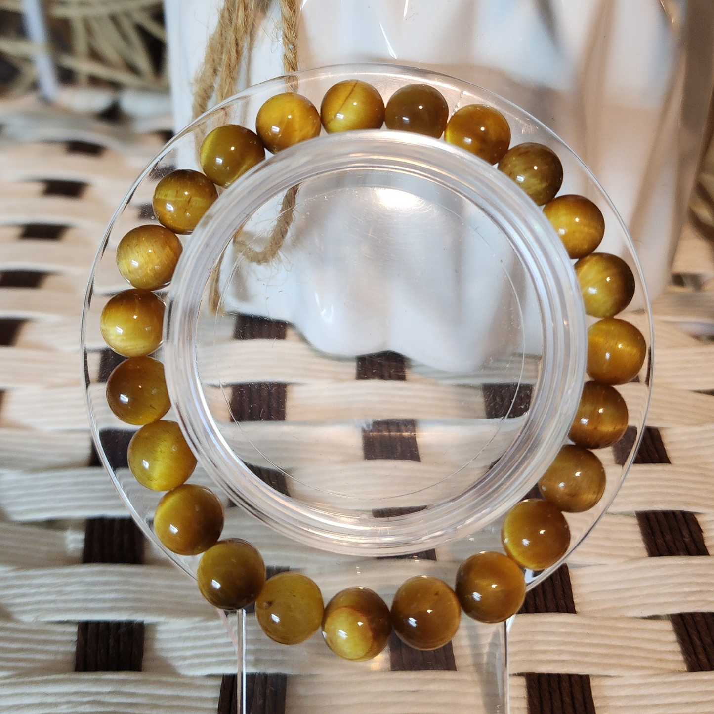 Natural Golden Tiger Eye Energy Bracelet 天然金虎眼石能量手链 Gelang Tenaga Tiger Eye Emas Asli | Enhance Career Luck | 提升事业运