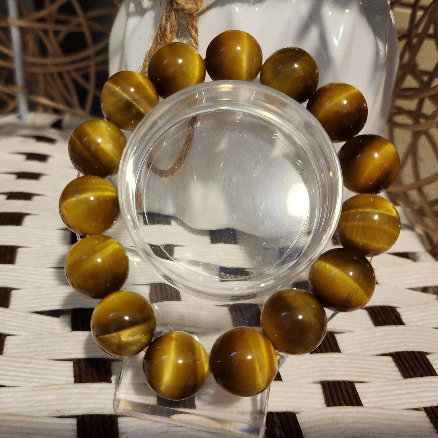 Natural Golden Tiger Eye Energy Bracelet 天然金虎眼石能量手链 Gelang Tenaga Tiger Eye Emas Asli | Enhance Career Luck | 提升事业运