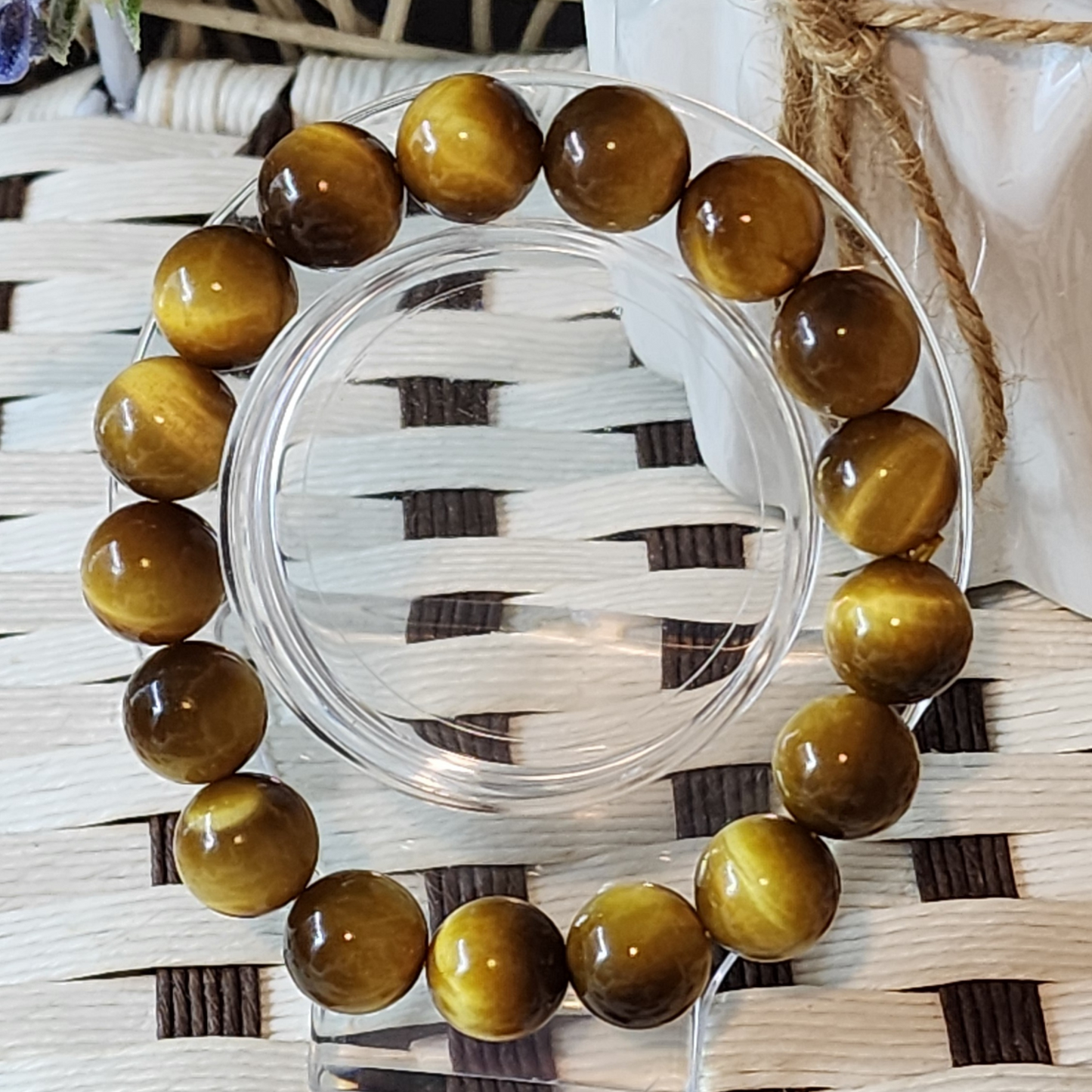 Natural Golden Tiger Eye Energy Bracelet 天然金虎眼石能量手链 Gelang Tenaga Tiger Eye Emas Asli | Enhance Career Luck | 提升事业运