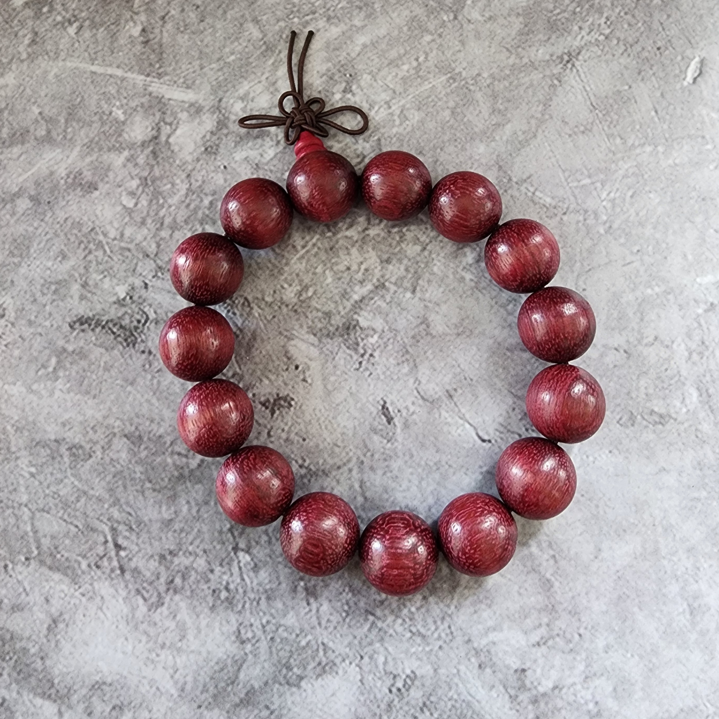 Natural Violet Heartwood Bracelet | Purple Core Wood Beads | Handmade Wooden Meditation Bracelet | Gelang Kayu Teras Ungu Asli