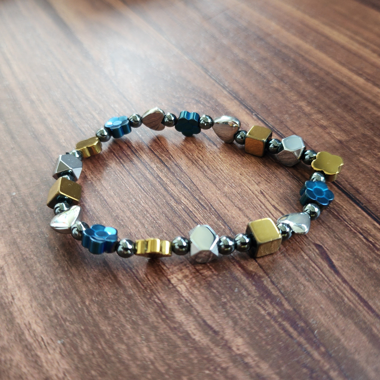 Rainbow Hematite Bracelet | Colorful Mixed Shapes | Handmade Stretch Design | Cantik & Berkilau | Gelang Hematit Pelangi Tahan Lama | Perfect for Daily Wear, Stacking & Gifts