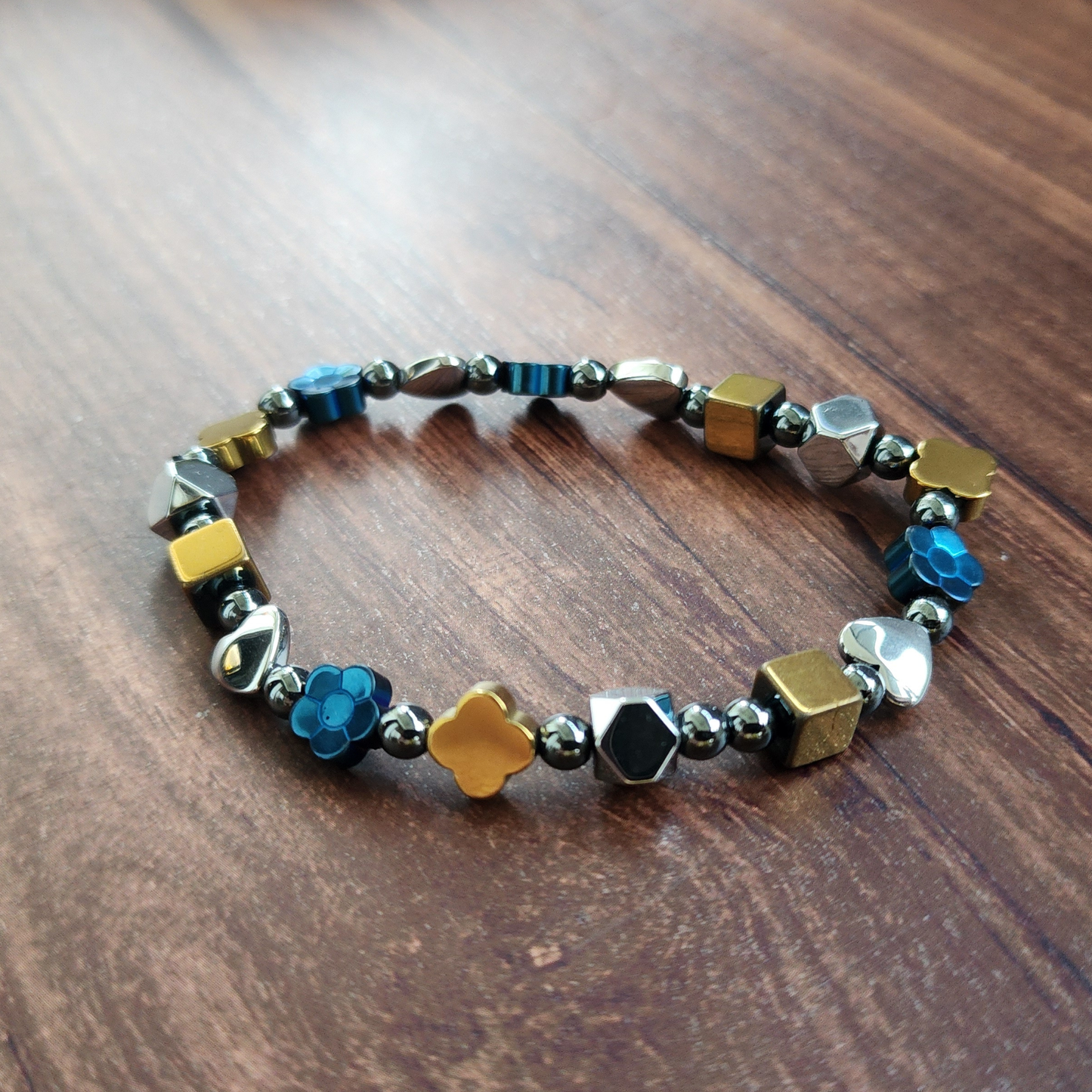 Rainbow Hematite Bracelet | Colorful Mixed Shapes | Handmade Stretch Design | Cantik & Berkilau | Gelang Hematit Pelangi Tahan Lama | Perfect for Daily Wear, Stacking & Gifts