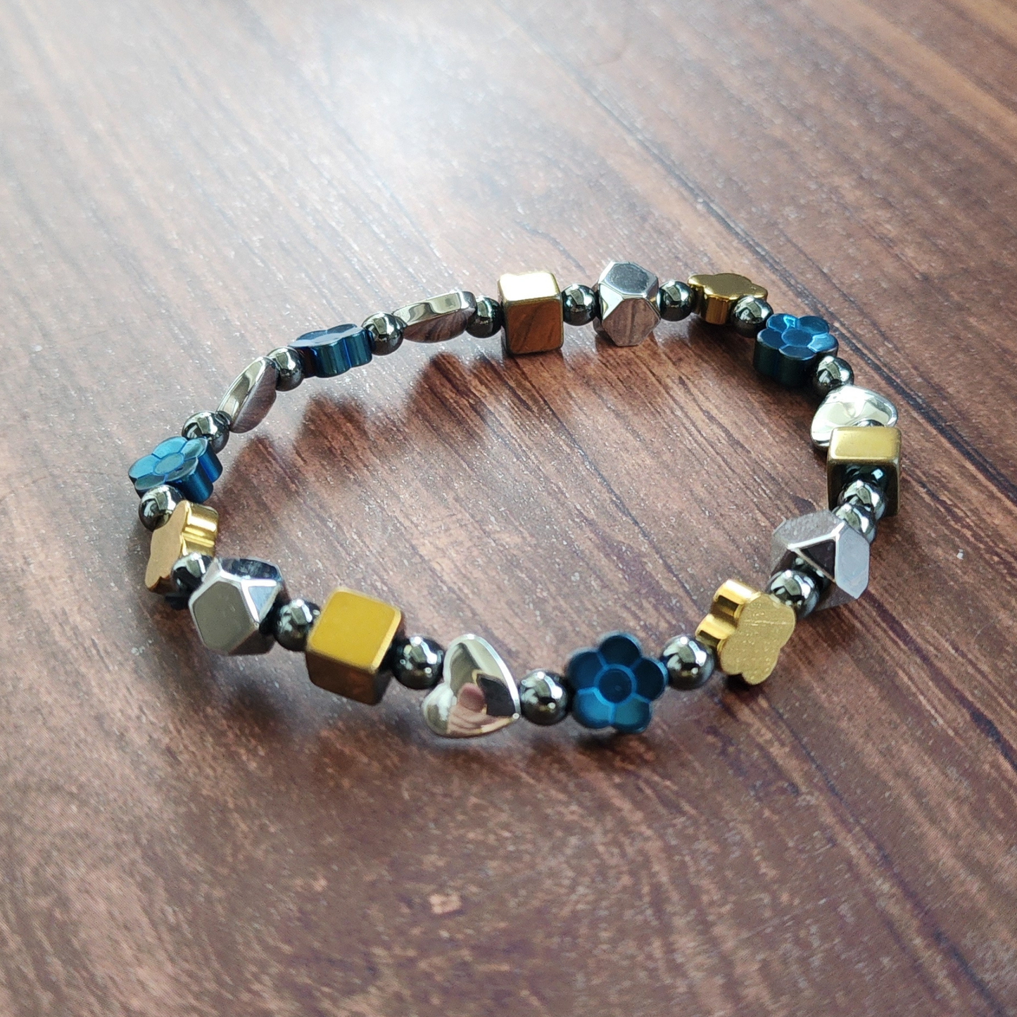 Rainbow Hematite Bracelet | Colorful Mixed Shapes | Handmade Stretch Design | Cantik & Berkilau | Gelang Hematit Pelangi Tahan Lama | Perfect for Daily Wear, Stacking & Gifts