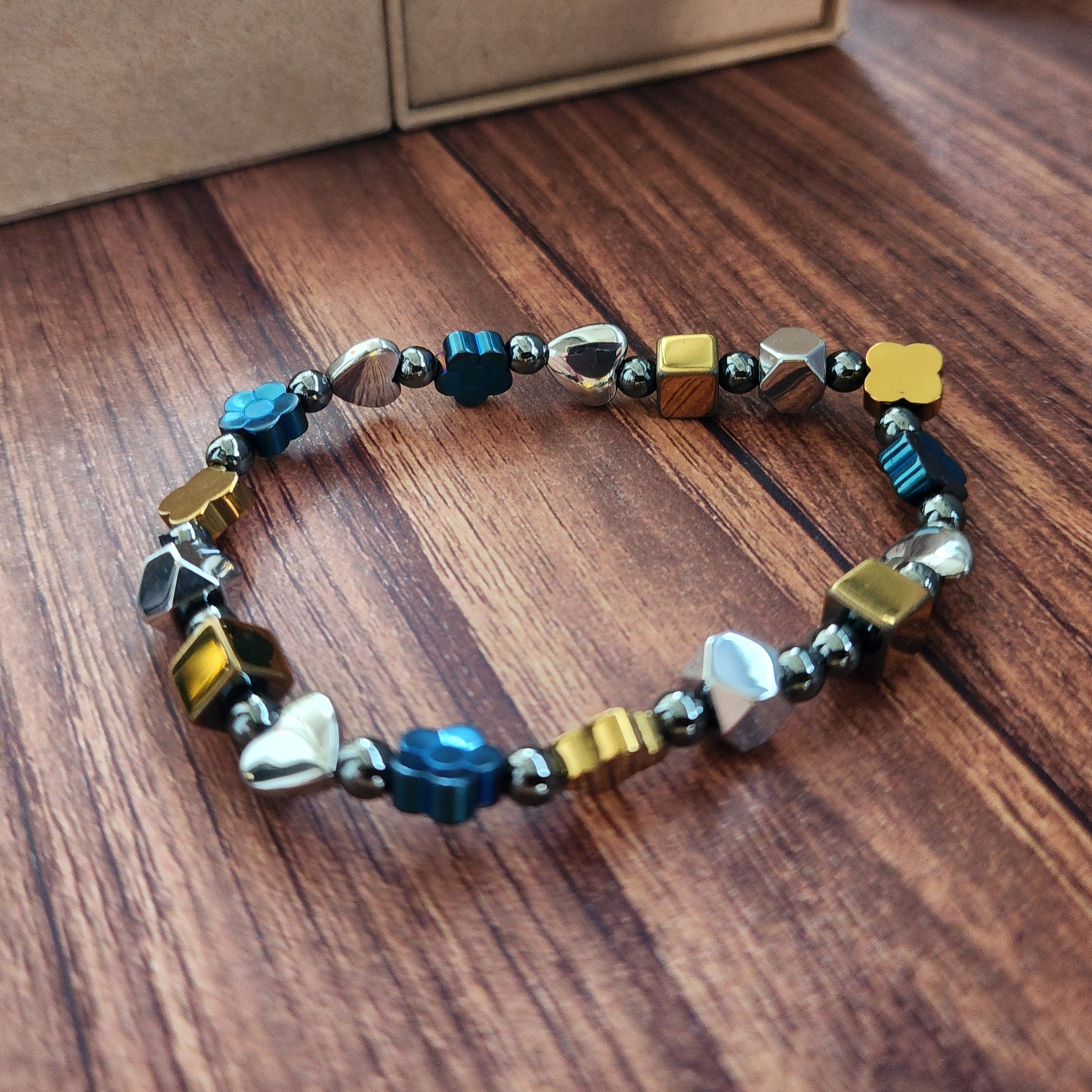 Rainbow Hematite Bracelet | Colorful Mixed Shapes | Handmade Stretch Design | Cantik & Berkilau | Gelang Hematit Pelangi Tahan Lama | Perfect for Daily Wear, Stacking & Gifts