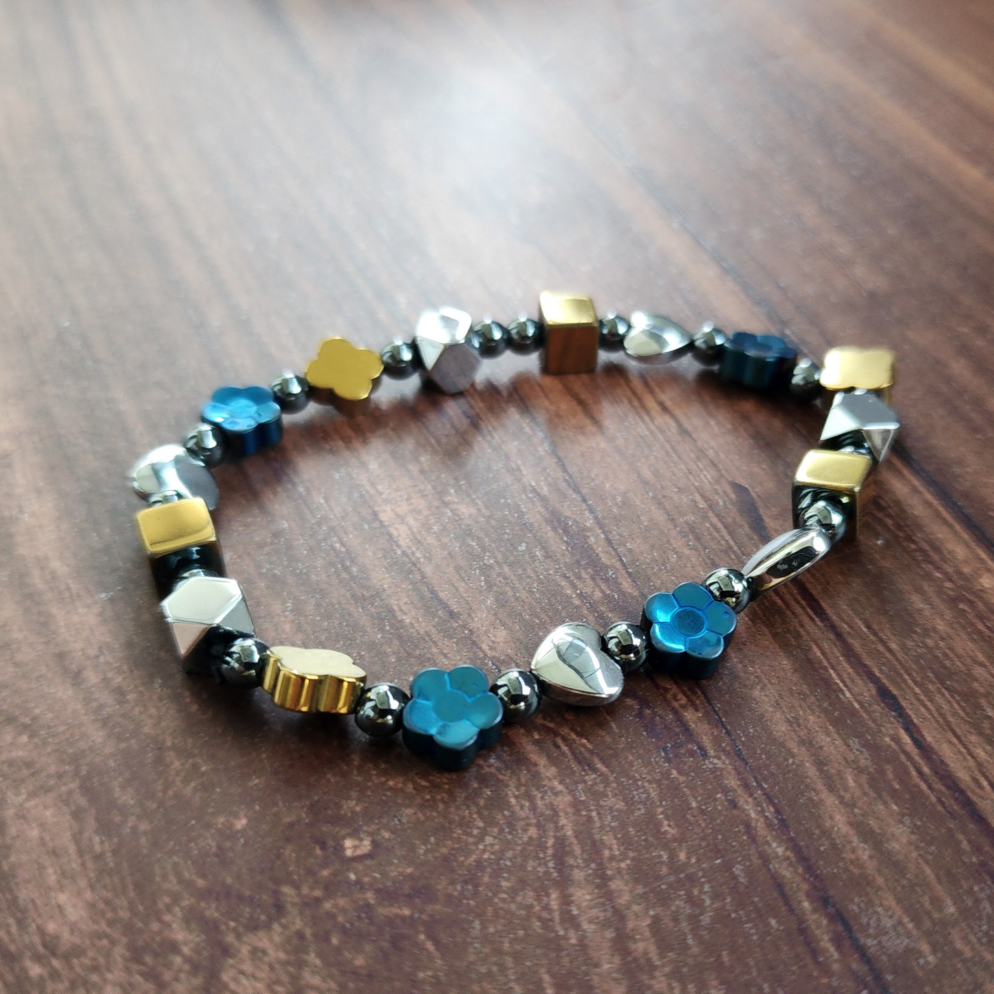 Rainbow Hematite Bracelet | Colorful Mixed Shapes | Handmade Stretch Design | Cantik & Berkilau | Gelang Hematit Pelangi Tahan Lama | Perfect for Daily Wear, Stacking & Gifts