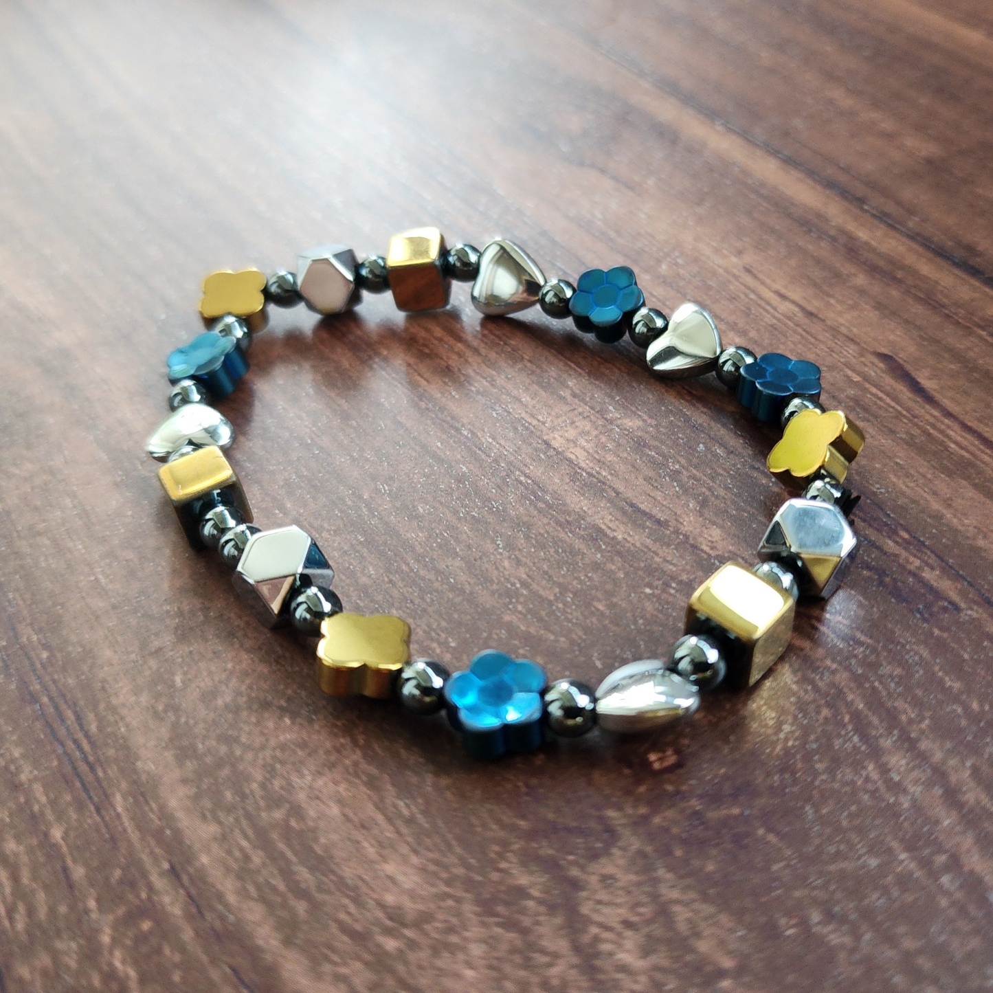Rainbow Hematite Bracelet | Colorful Mixed Shapes | Handmade Stretch Design | Cantik & Berkilau | Gelang Hematit Pelangi Tahan Lama | Perfect for Daily Wear, Stacking & Gifts