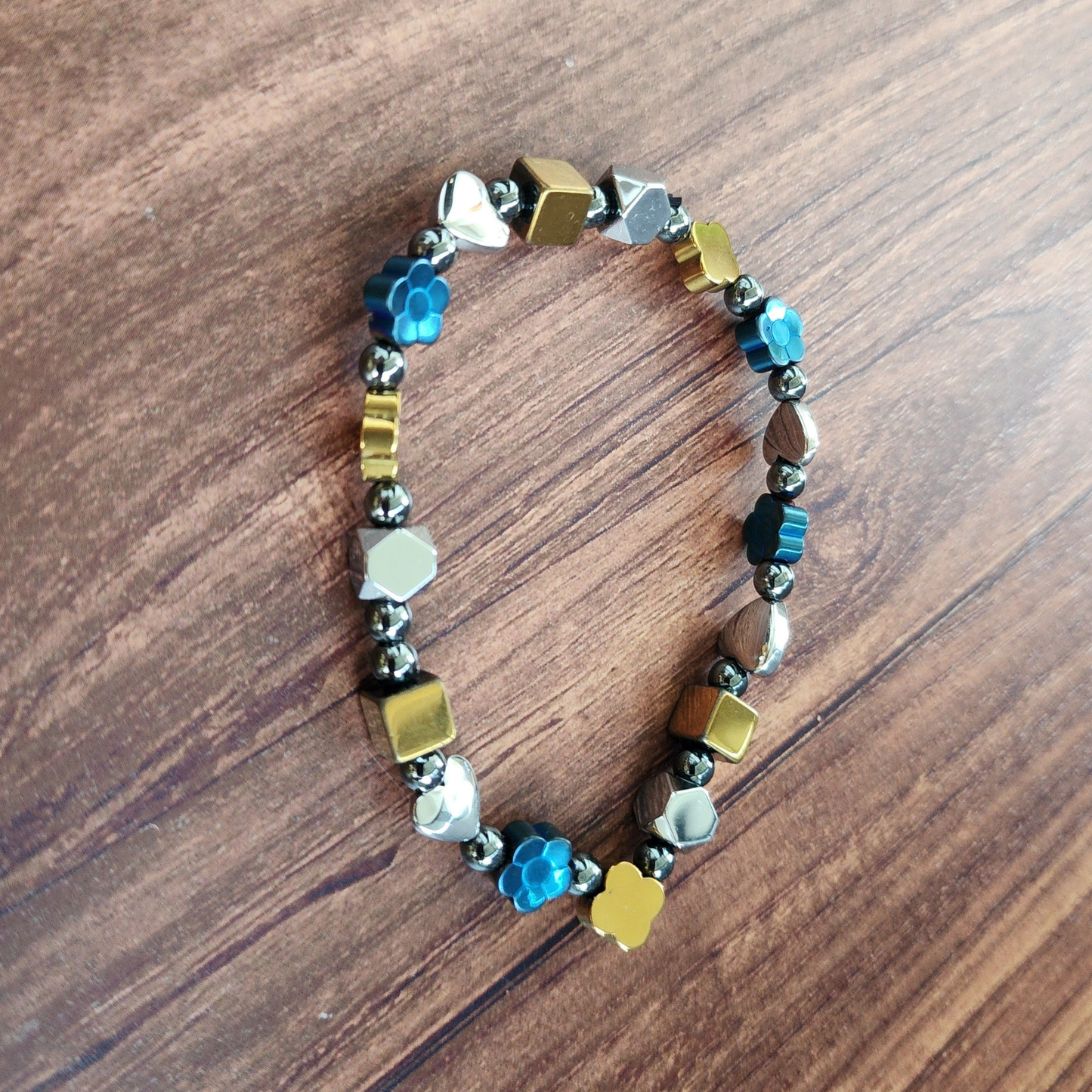 Rainbow Hematite Bracelet | Colorful Mixed Shapes | Handmade Stretch Design | Cantik & Berkilau | Gelang Hematit Pelangi Tahan Lama | Perfect for Daily Wear, Stacking & Gifts
