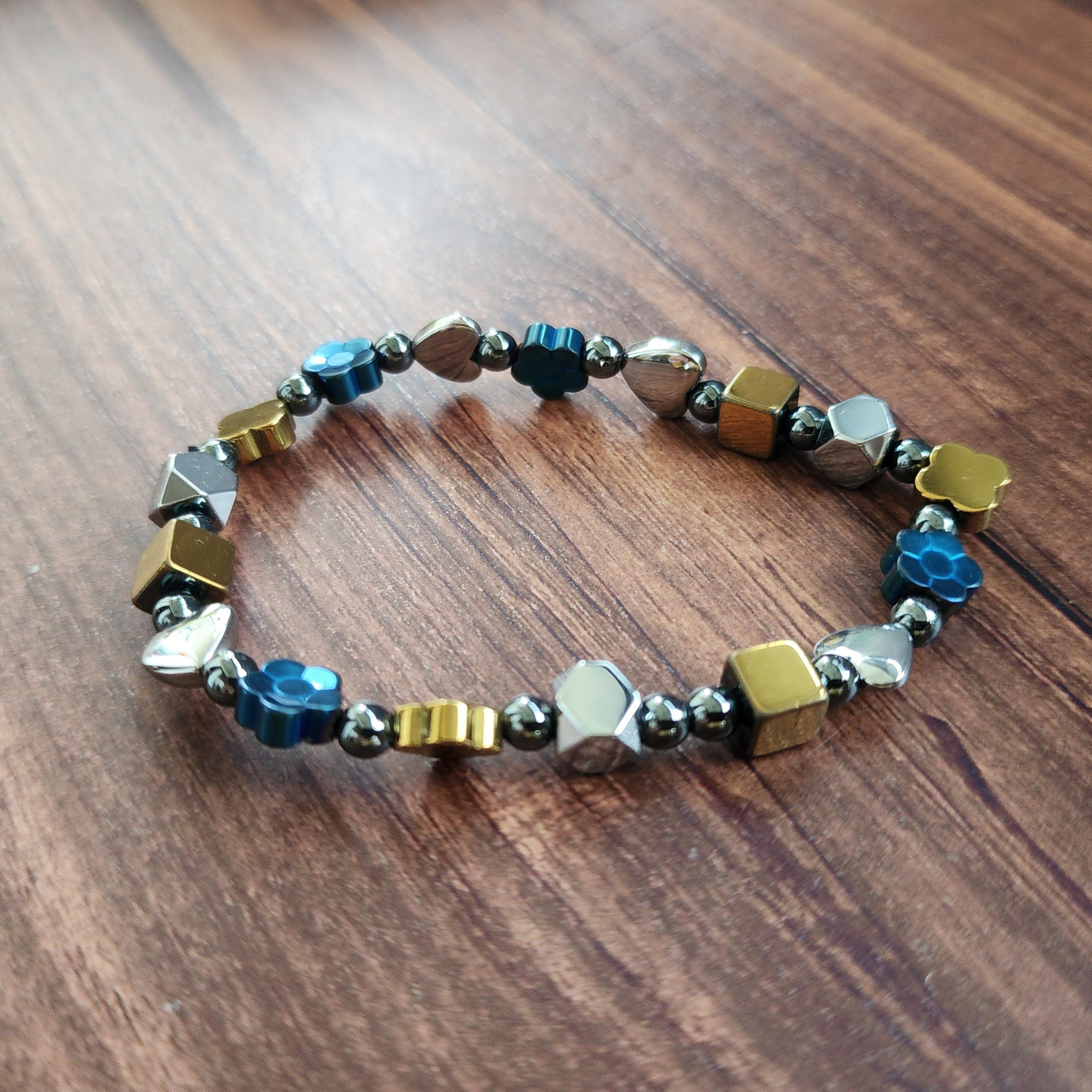 Rainbow Hematite Bracelet | Colorful Mixed Shapes | Handmade Stretch Design | Cantik & Berkilau | Gelang Hematit Pelangi Tahan Lama | Perfect for Daily Wear, Stacking & Gifts