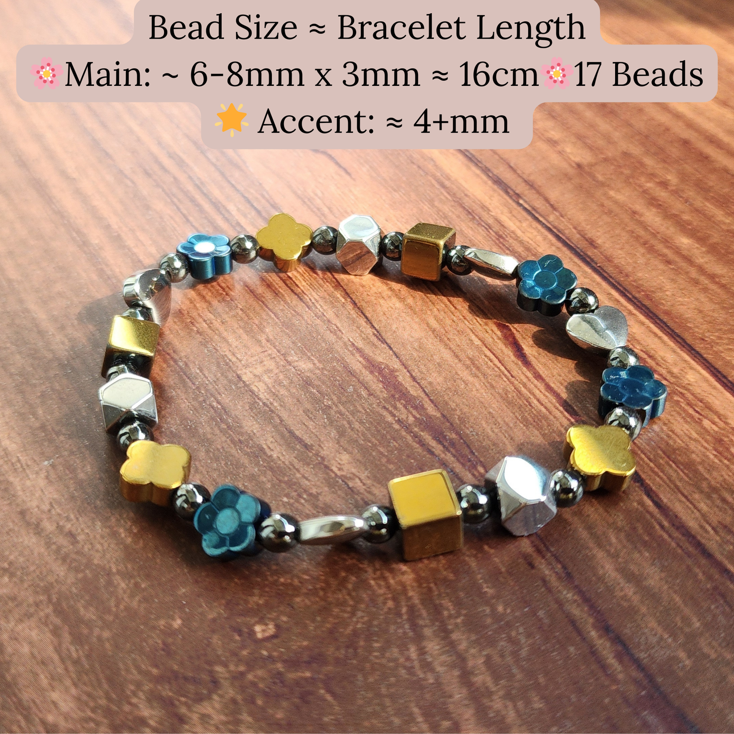 Rainbow Hematite Bracelet | Colorful Mixed Shapes | Handmade Stretch Design | Cantik & Berkilau | Gelang Hematit Pelangi Tahan Lama | Perfect for Daily Wear, Stacking & Gifts