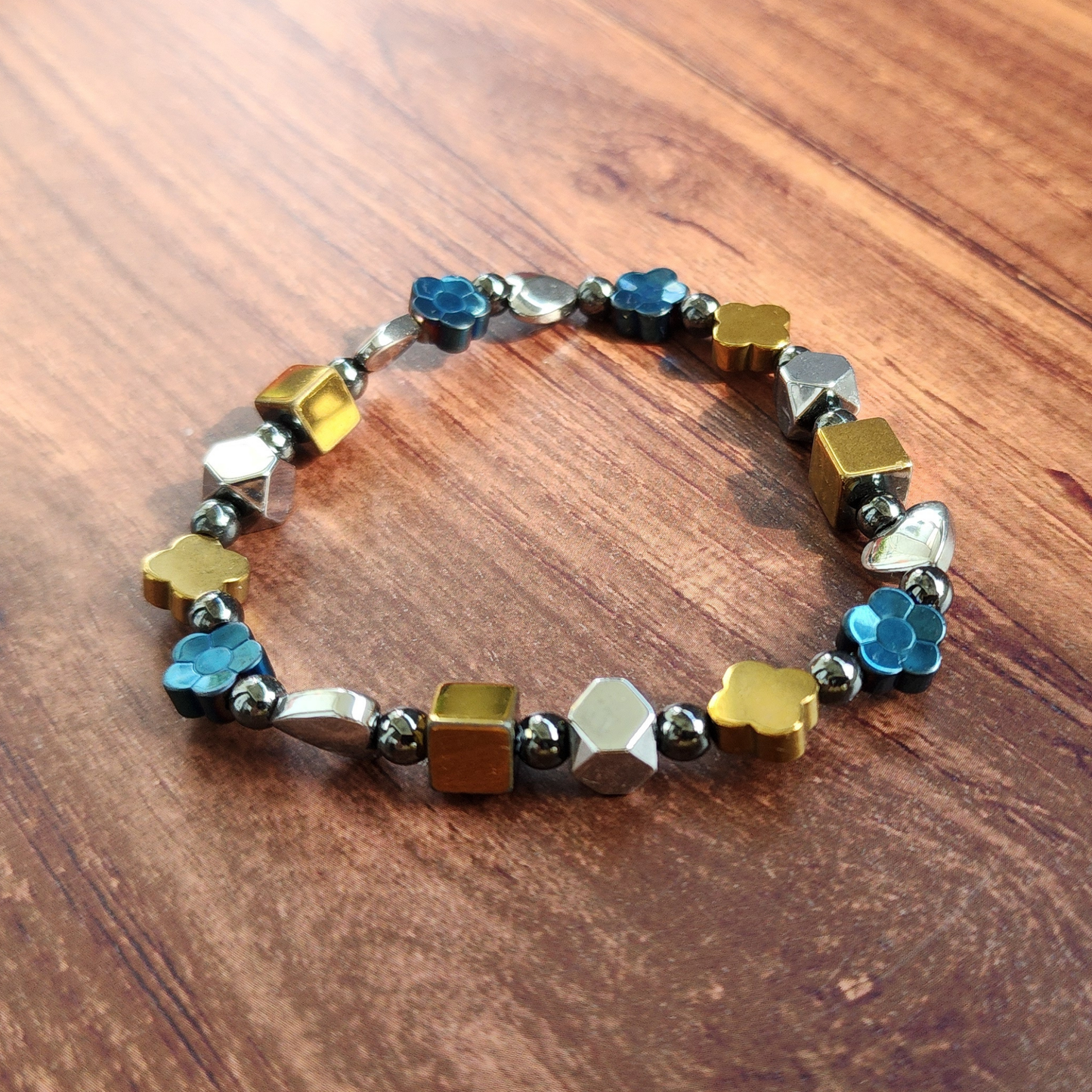 Rainbow Hematite Bracelet | Colorful Mixed Shapes | Handmade Stretch Design | Cantik & Berkilau | Gelang Hematit Pelangi Tahan Lama | Perfect for Daily Wear, Stacking & Gifts
