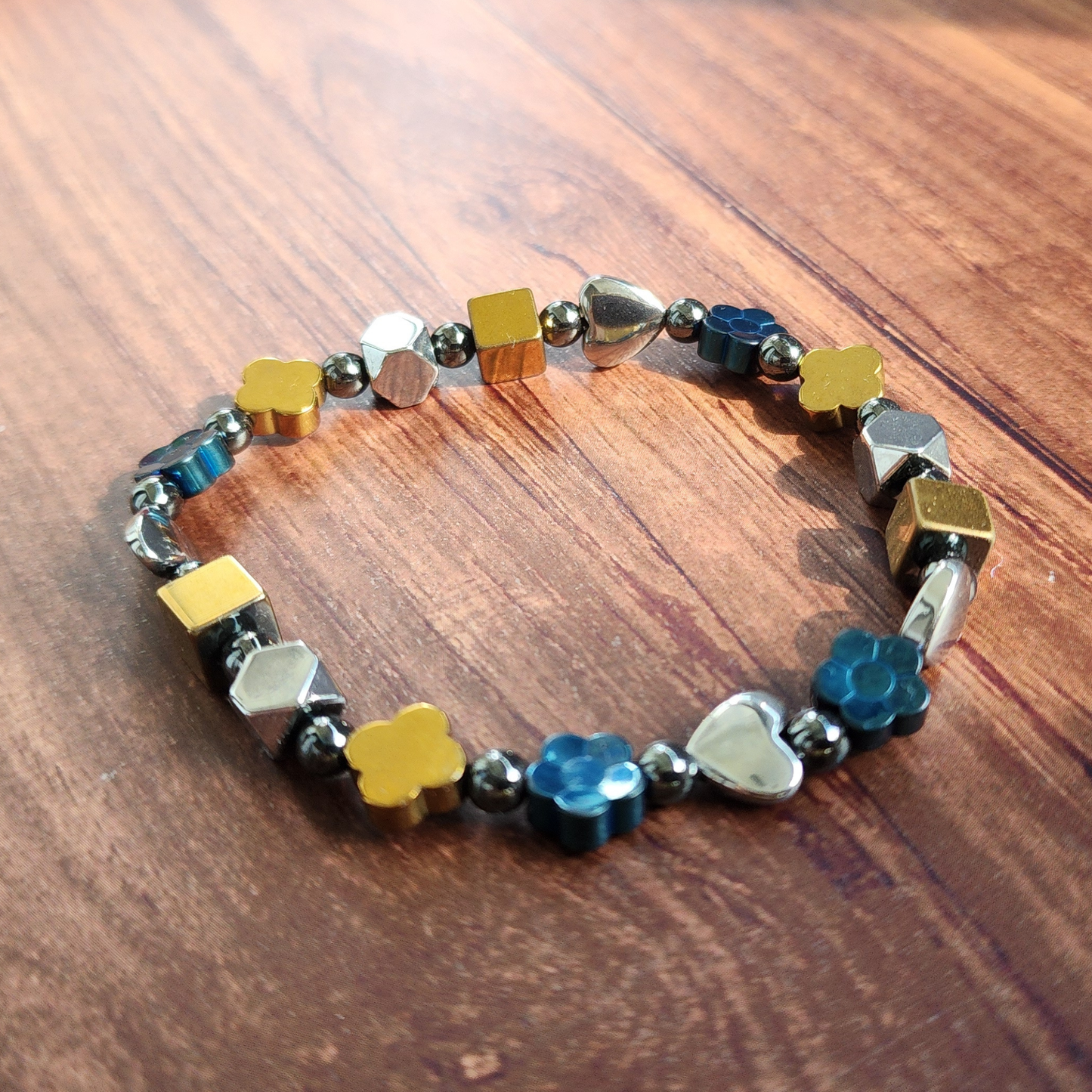 Rainbow Hematite Bracelet | Colorful Mixed Shapes | Handmade Stretch Design | Cantik & Berkilau | Gelang Hematit Pelangi Tahan Lama | Perfect for Daily Wear, Stacking & Gifts