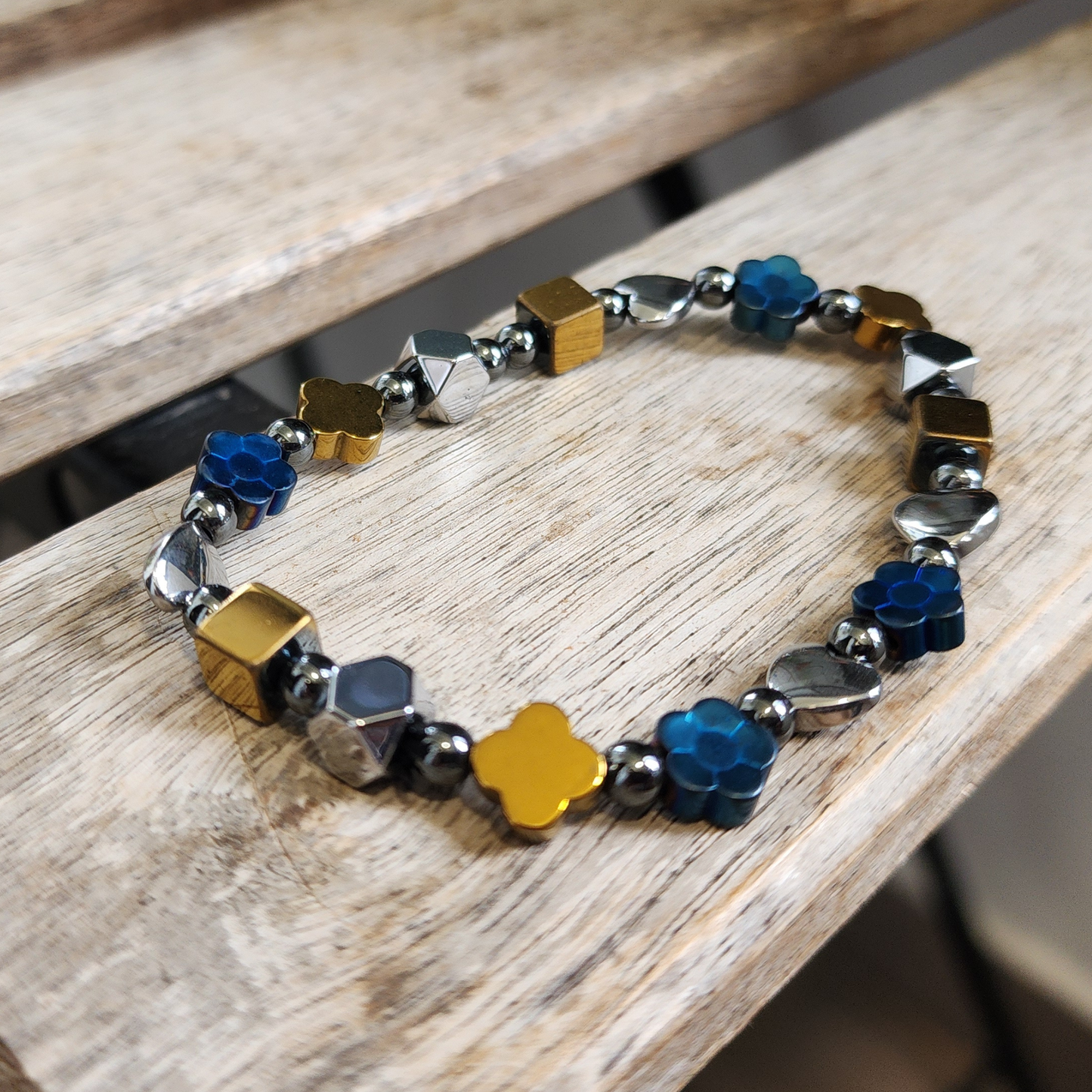 Rainbow Hematite Bracelet | Colorful Mixed Shapes | Handmade Stretch Design | Cantik & Berkilau | Gelang Hematit Pelangi Tahan Lama | Perfect for Daily Wear, Stacking & Gifts