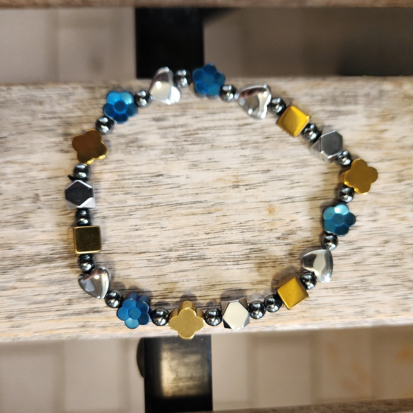 Rainbow Hematite Bracelet | Colorful Mixed Shapes | Handmade Stretch Design | Cantik & Berkilau | Gelang Hematit Pelangi Tahan Lama | Perfect for Daily Wear, Stacking & Gifts