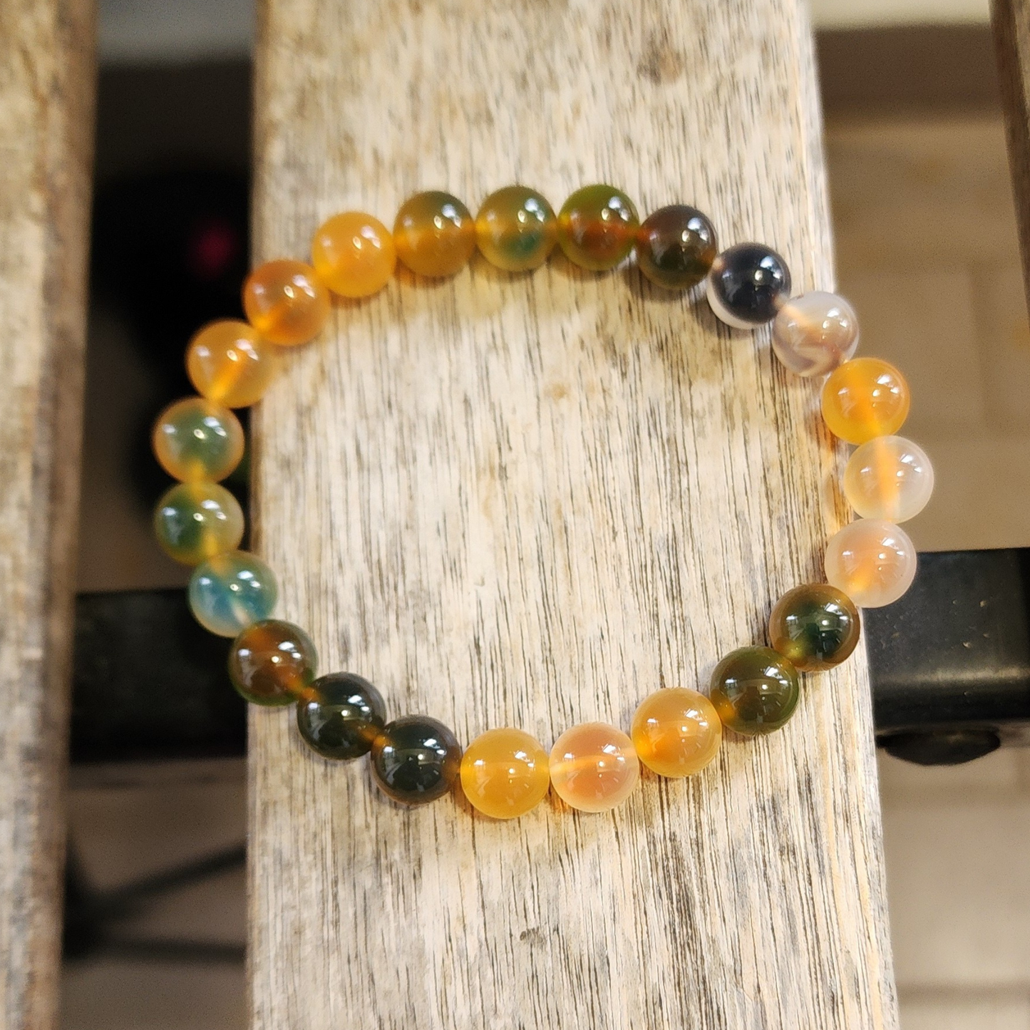 Natural Rainbow Candy Heart Agate Bracelet | Multi-Color Crystal for Joy, Balance & Harmony | Gelang Agate Pelangi Semula Jadi | Tenaga Positif & Keseimbangan Emosi