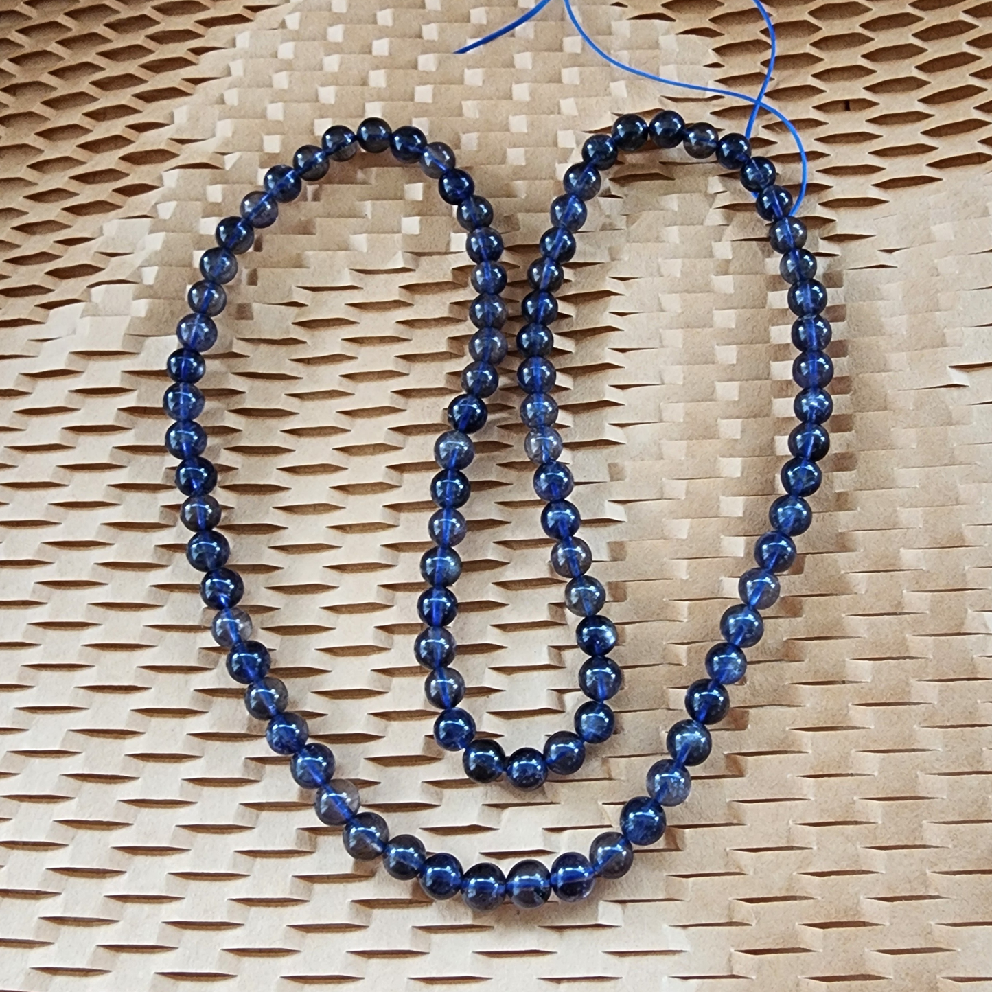 Natural Lolite 3-Layer Wrap Bracelet or Necklace | Violet Blue Cordierite Crystal Jewelry – Calm, Clarity, Elegant Daily Wear | Gelang Kristal Lolite Cordierite Ungu-Biru – Fokus, Tenang & Gaya Harian