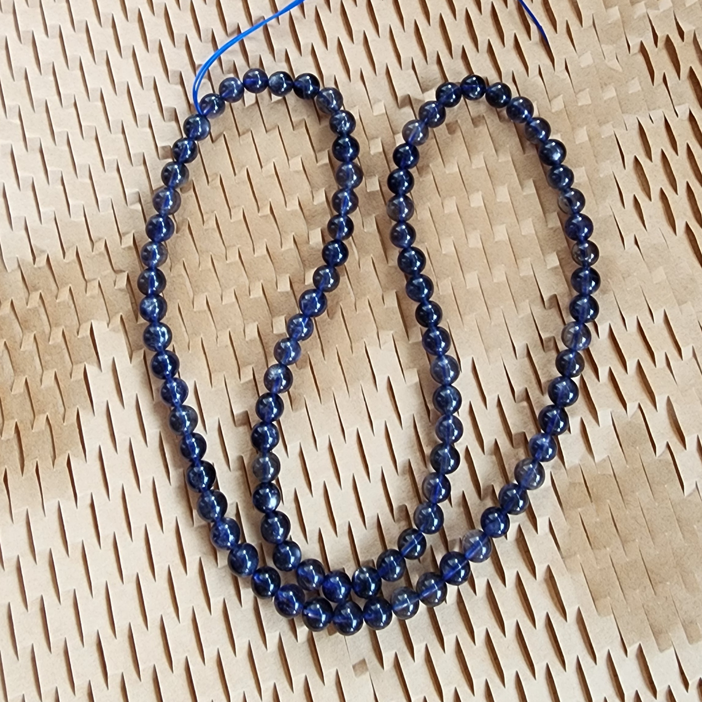 Natural Lolite 3-Layer Wrap Bracelet or Necklace | Violet Blue Cordierite Crystal Jewelry – Calm, Clarity, Elegant Daily Wear | Gelang Kristal Lolite Cordierite Ungu-Biru – Fokus, Tenang & Gaya Harian