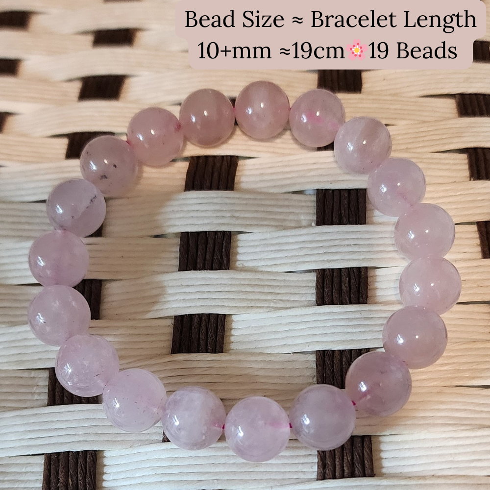 Ruxin Radiance Handmade Serene Love "Stone of Love" Natural Rose Quartz Bracelet 宁静之爱「爱之石」天然粉晶手链 Gelang Kuarza Mawar Asli – Cinta & Penyembuhan