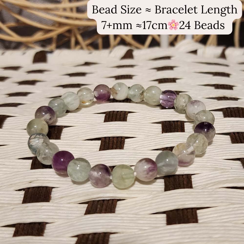 Ruxin Natural Feather Fluorite BraceletClarity & Intuition天然羽毛萤石手链清晰 · 平衡 · 守护Gelang Fluorit Bulu Semula JadiTenang