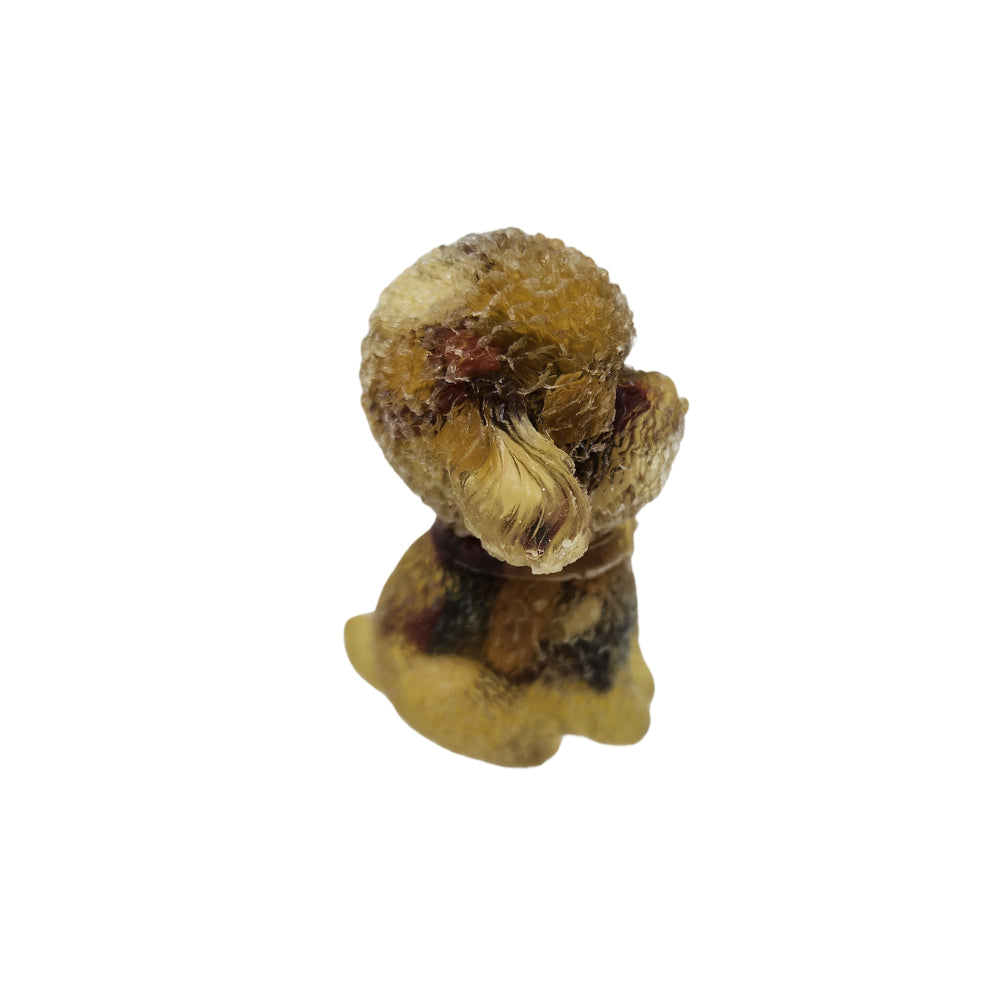 Ruxin's Radiance:Red Crystal Teddy–Stone Resin 红晶泰迪：碎石胶宠 Anjing Kristal Merah–Batu Resin