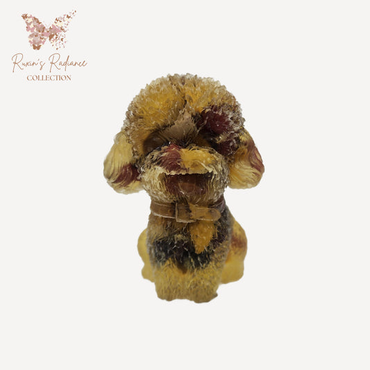 Ruxin's Radiance:Red Crystal Teddy–Stone Resin 红晶泰迪：碎石胶宠 Anjing Kristal Merah–Batu Resin