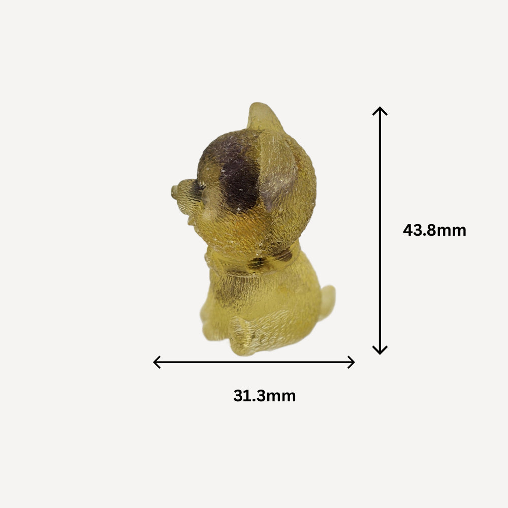 Ruxin's Radiance: Crystal Pomeranian – Stone Resin Deco 博美犬水晶滴胶萌宠 Anjing Pomeranian Kristal – Batu Resin