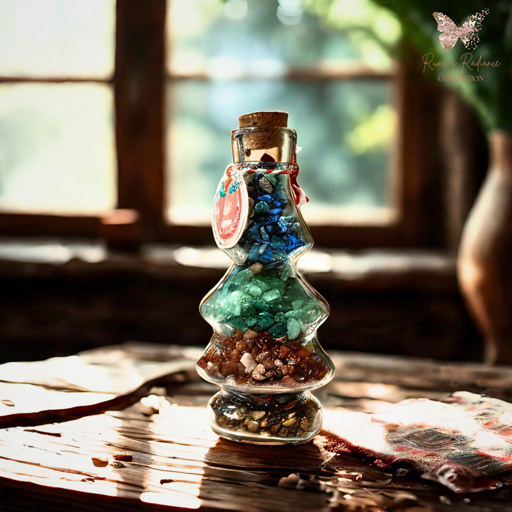Ruxin's Natural Layered Crystal Christmas Tree [Limited Edition] – Radiant Holiday Luck & Décor 如杏天然层叠水晶圣诞树 [高品质]，节日幸运摆件