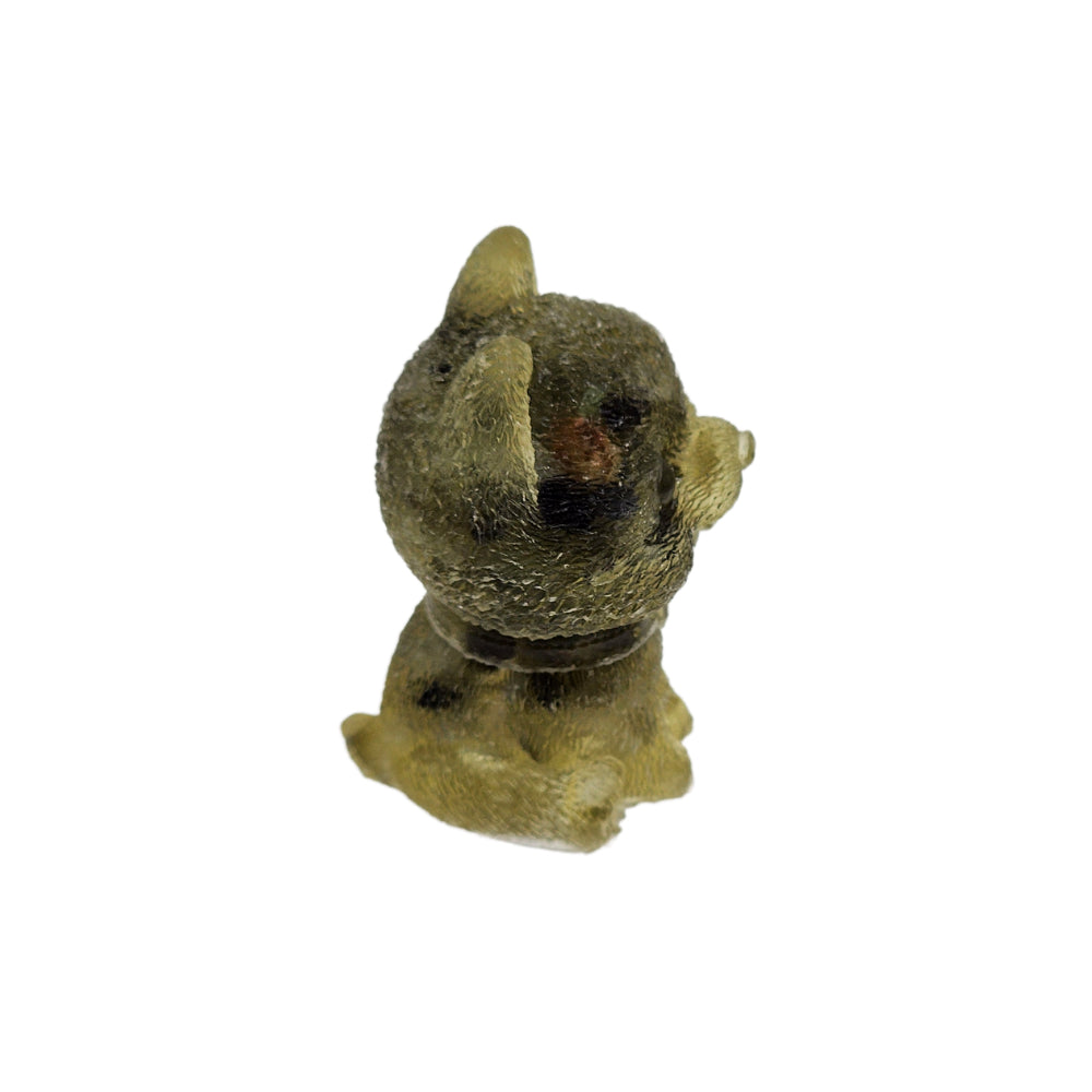 Ruxin'sRadiance: Dark Green Crystal Pomeranian Stone Resin 墨绿晶博美犬：碎石胶宠 Anjing Pomeranian Kristal Hijau Gelap Batu Resin