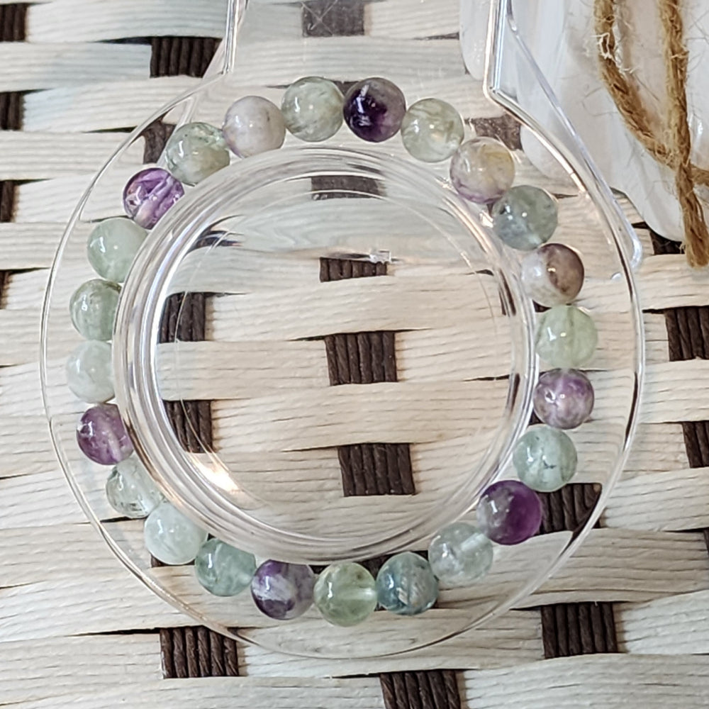 Ruxin Natural Feather Fluorite BraceletClarity & Intuition天然羽毛萤石手链清晰 · 平衡 · 守护Gelang Fluorit Bulu Semula JadiTenang