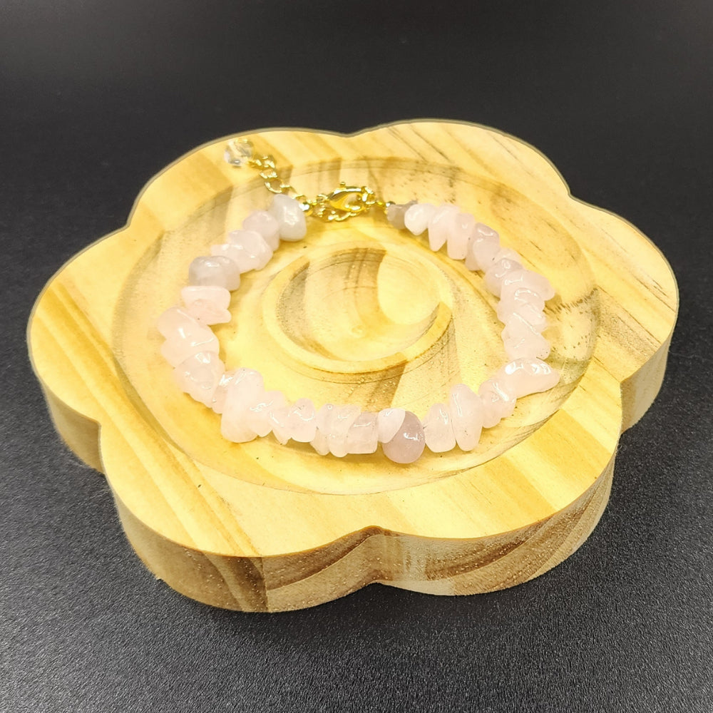 Ruxin's Rose Quartz Chip Bracelet |  天然粉晶碎石手链 | Gelang Cip Kristal Cinta  Healing Crystal | 情感疗愈 | Penyembuh Emosi