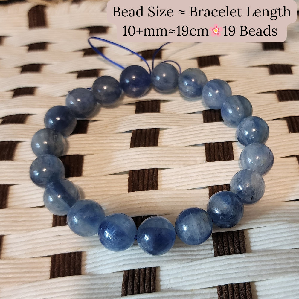 🌬️ Ruxin Radiance Handmade Natural Kyanite Bracelet-Throat Chakra/Clarity【天然蓝晶石】喉轮·思维·风象️Gelang Kyanite-Cakra Tekak/Fokus | Zodiac Udara