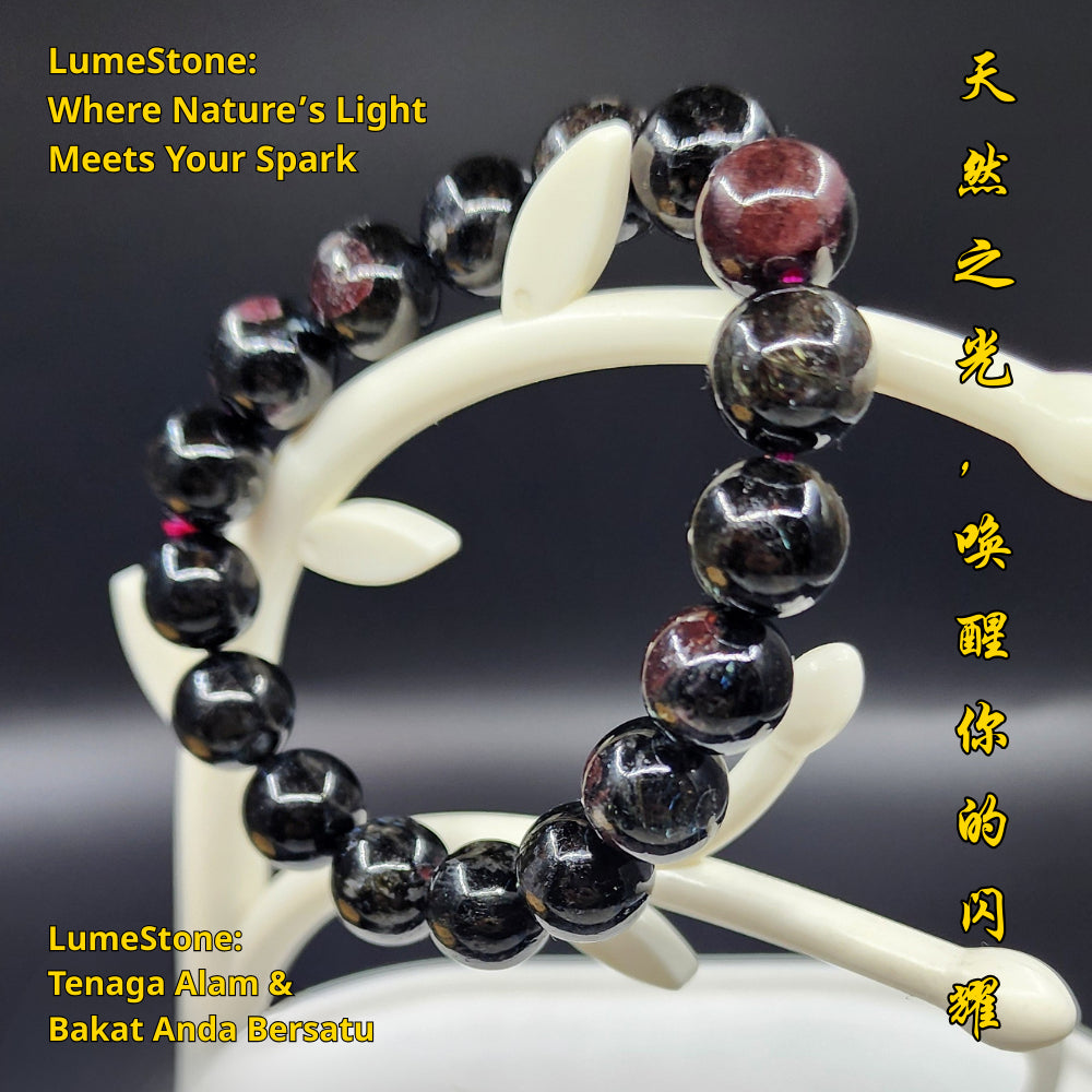 Golden Fortune Garnet Bracelet - Wealth & Protection金运石榴花手链-招财护身Gelang Garnet Nasib Emas - Kaya & Lindungan