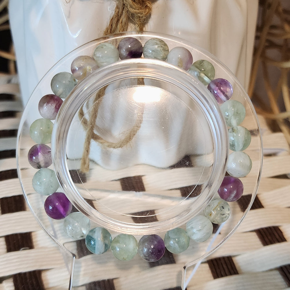 Ruxin Natural Feather Fluorite BraceletClarity & Intuition天然羽毛萤石手链清晰 · 平衡 · 守护Gelang Fluorit Bulu Semula JadiTenang