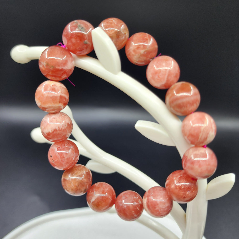 Genuine Rhodochrosite Bracelet - [Stone of Love] 天然红纹石手串"爱情石"  Gelang Rhodochrosite Asli [Batu Cinta]