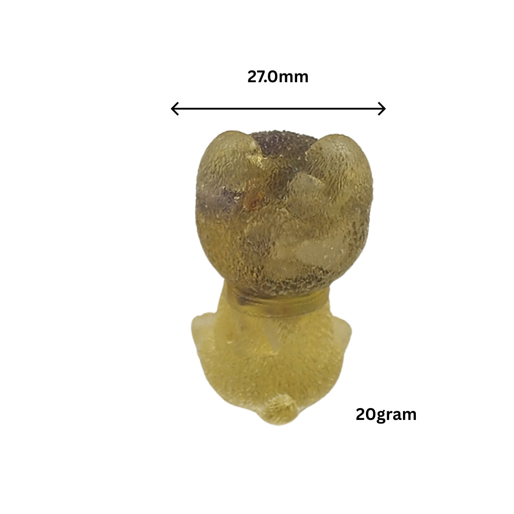 Ruxin's Radiance: Crystal Pomeranian – Stone Resin Deco 博美犬水晶滴胶萌宠 Anjing Pomeranian Kristal – Batu Resin