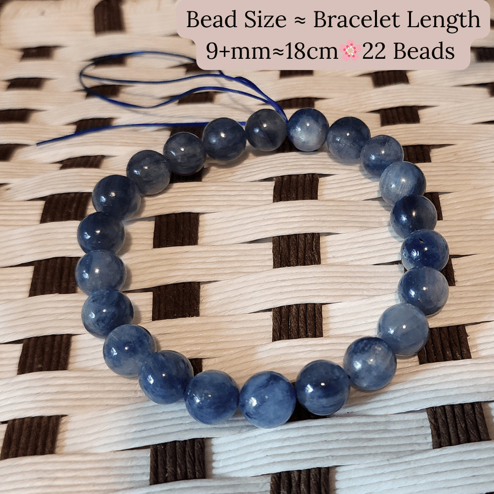 🌬️ Ruxin Radiance Handmade Natural Kyanite Bracelet-Throat Chakra/Clarity【天然蓝晶石】喉轮·思维·风象️Gelang Kyanite-Cakra Tekak/Fokus | Zodiac Udara
