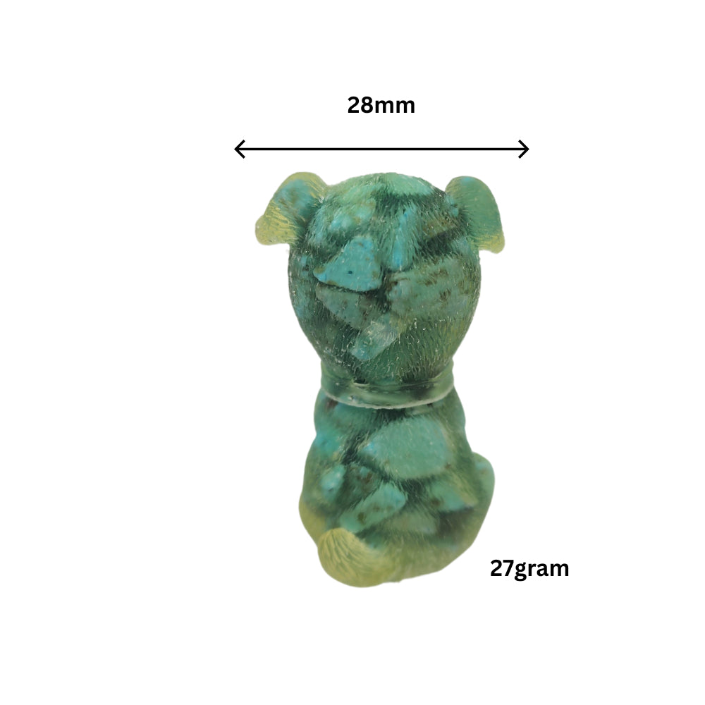 Ruxin's Radiance: Blue Crystal Schnauzer – Stone&Resin Deco蓝晶雪纳瑞：碎石滴胶Anjing Schnauzer Kristal Biru – Serpihan Batu Resin