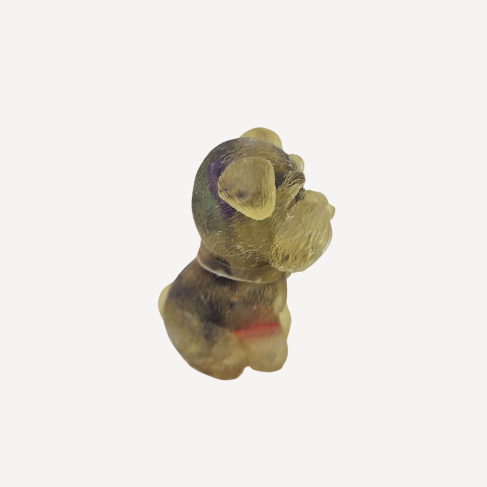 Ruxin'sRadiance: Grape Green Crystal Schnauzer Stone Resin 葡萄绿晶雪纳瑞：碎石胶宠 Anjing Schnauzer Kristal Hijau Anggur Batu Resin