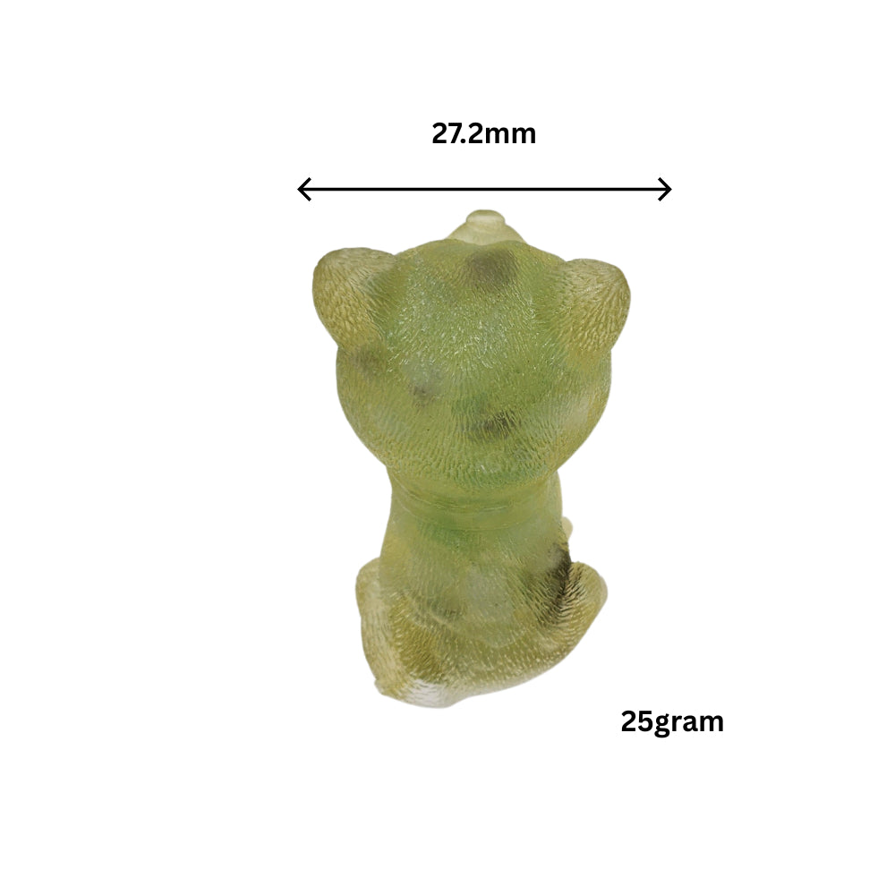 Ruxin's Radiance: Green Tone Crystal Shiba Inu – Stone Resin 绿晶柴犬：碎石胶宠 Anjing Shiba Inu Kristal Warna Hijau – Batu Resin