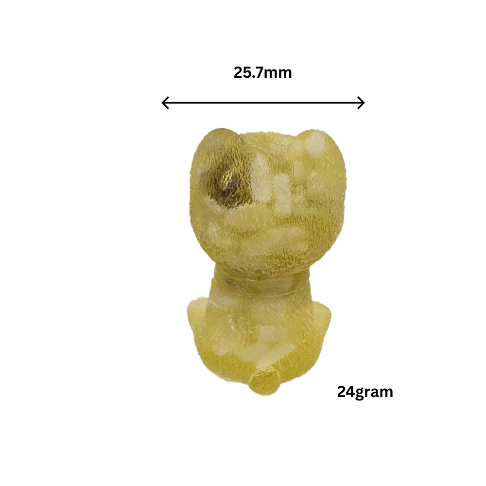 Ruxin'sRadiance: Green-White Speckle Crystal Pomeranian – Resin 绿白晶博美犬：胶宠 Anjing Pomeranian Kristal Hijau Putih Bintik