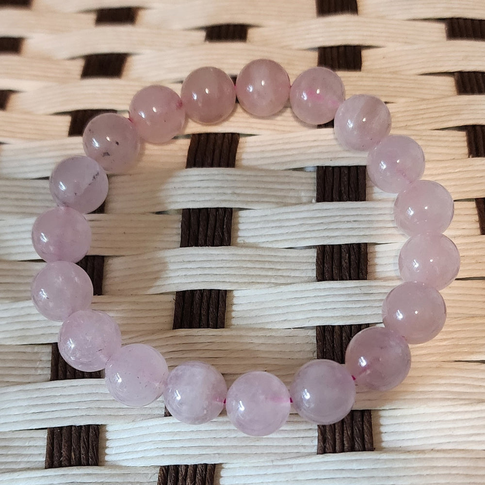 Ruxin Radiance Handmade Serene Love "Stone of Love" Natural Rose Quartz Bracelet 宁静之爱「爱之石」天然粉晶手链 Gelang Kuarza Mawar Asli – Cinta & Penyembuhan