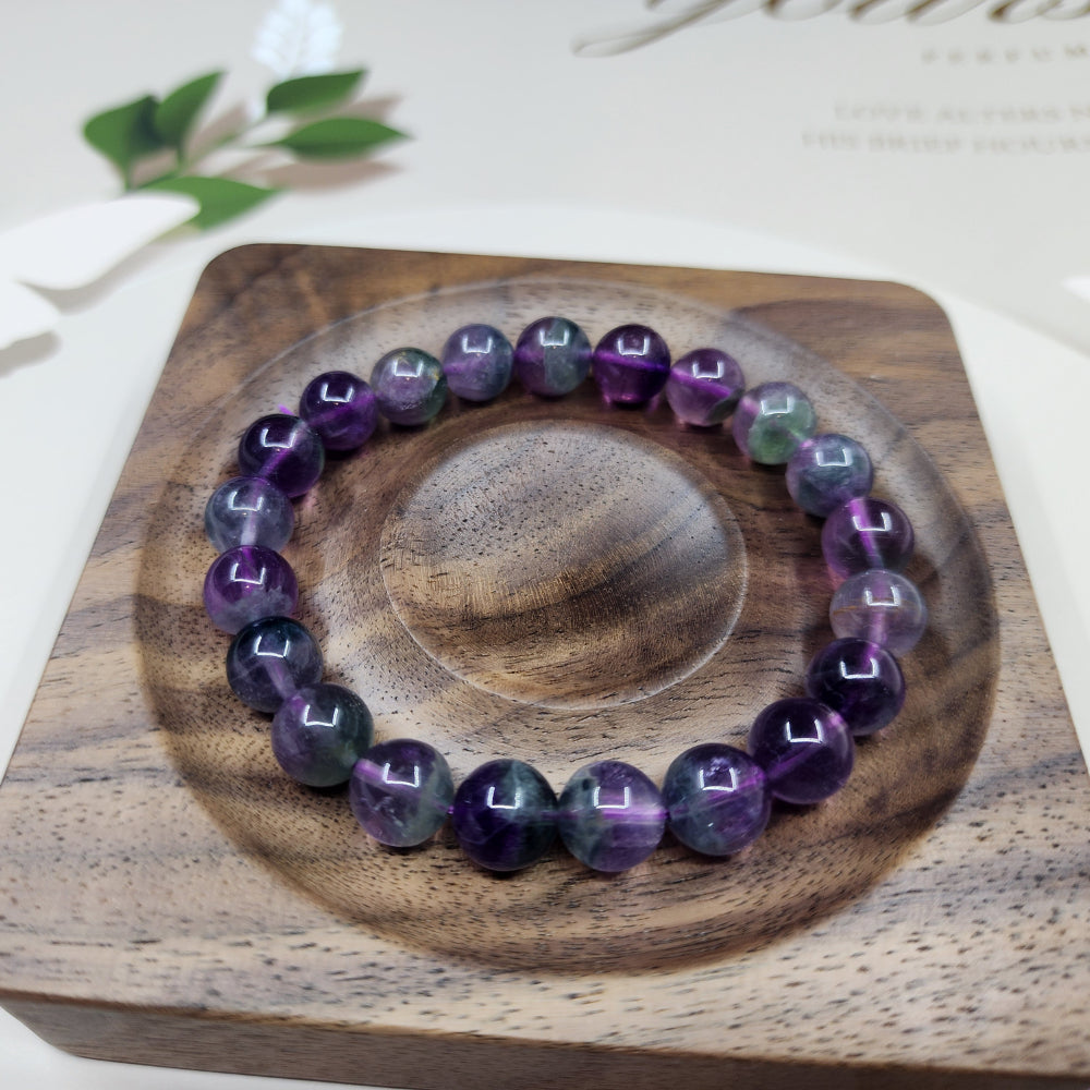 Natural Fluorite Bracelet · Clarity · Protection天然萤石手串 ·灵晰 · 守护Gelang Fluorite Semula Jadi · Kejelasan · Perlindungan