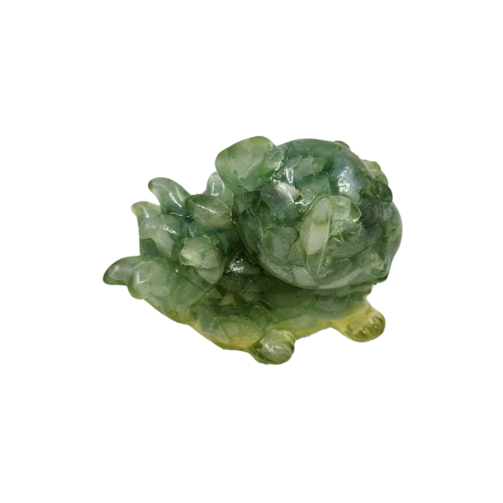 Ruxin's Radiance: Mini Crystal 9-Tailed Fox – Resin 九尾狐：碎石胶宠 Musang 9 Ekor Kristal Pelbagai Warna – Resin