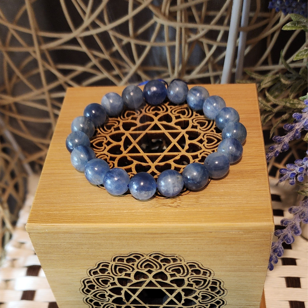 🌬️ Ruxin Radiance Handmade Natural Kyanite Bracelet-Throat Chakra/Clarity【天然蓝晶石】喉轮·思维·风象️Gelang Kyanite-Cakra Tekak/Fokus | Zodiac Udara